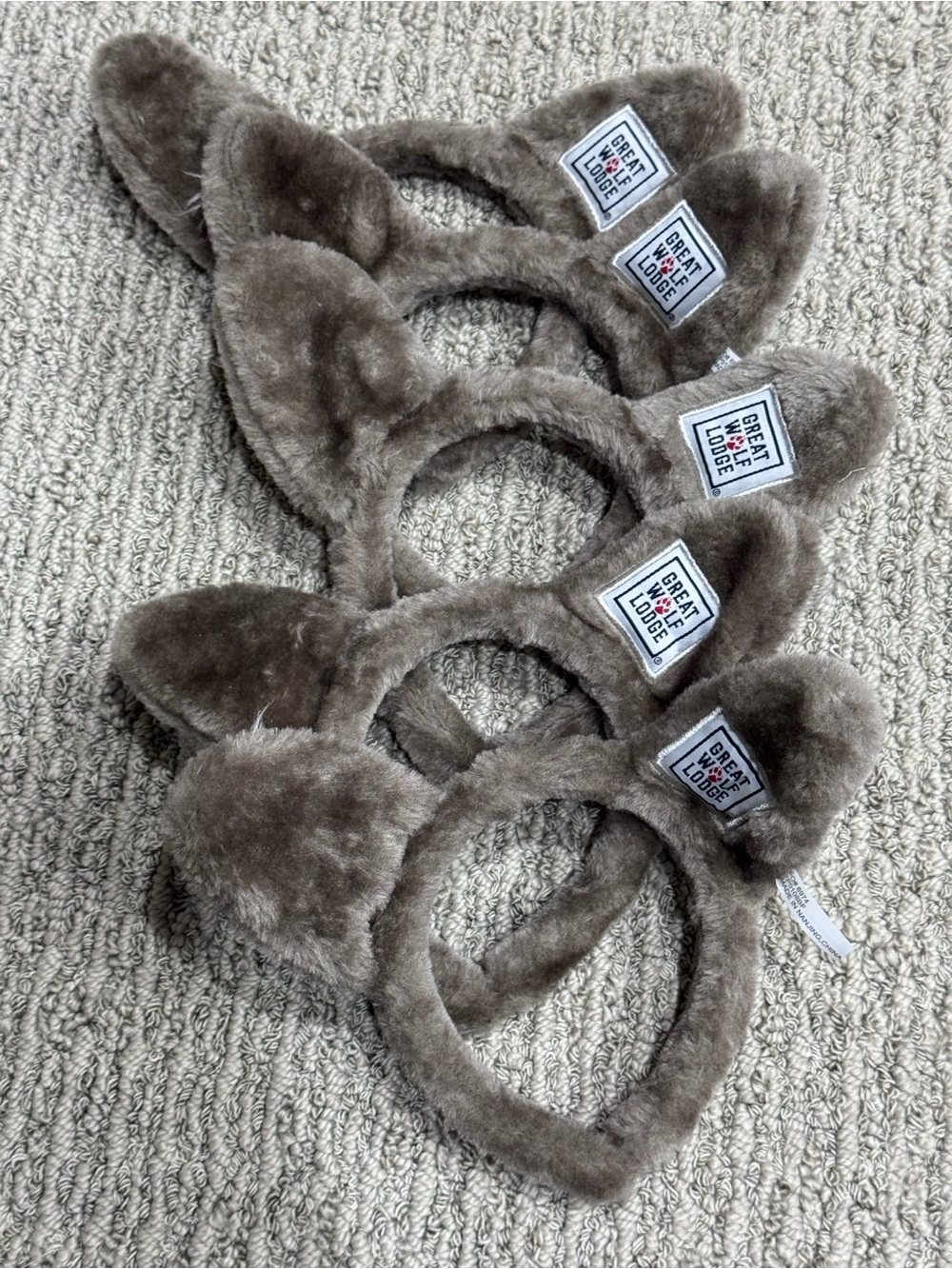 Great Wolf Lodge Brown Plush Ear Headband (5 total)